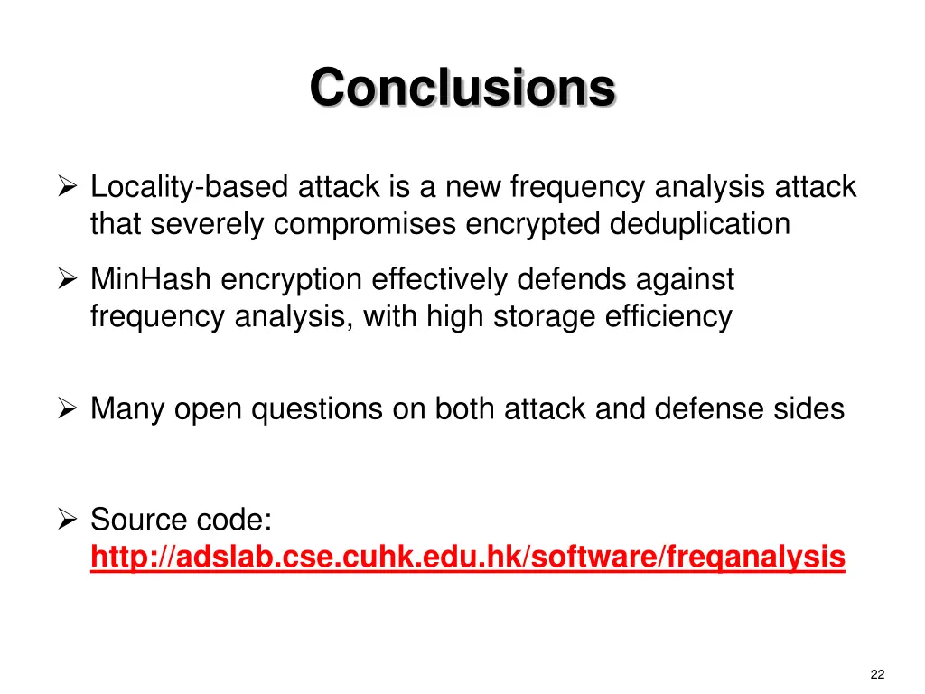 conclusions