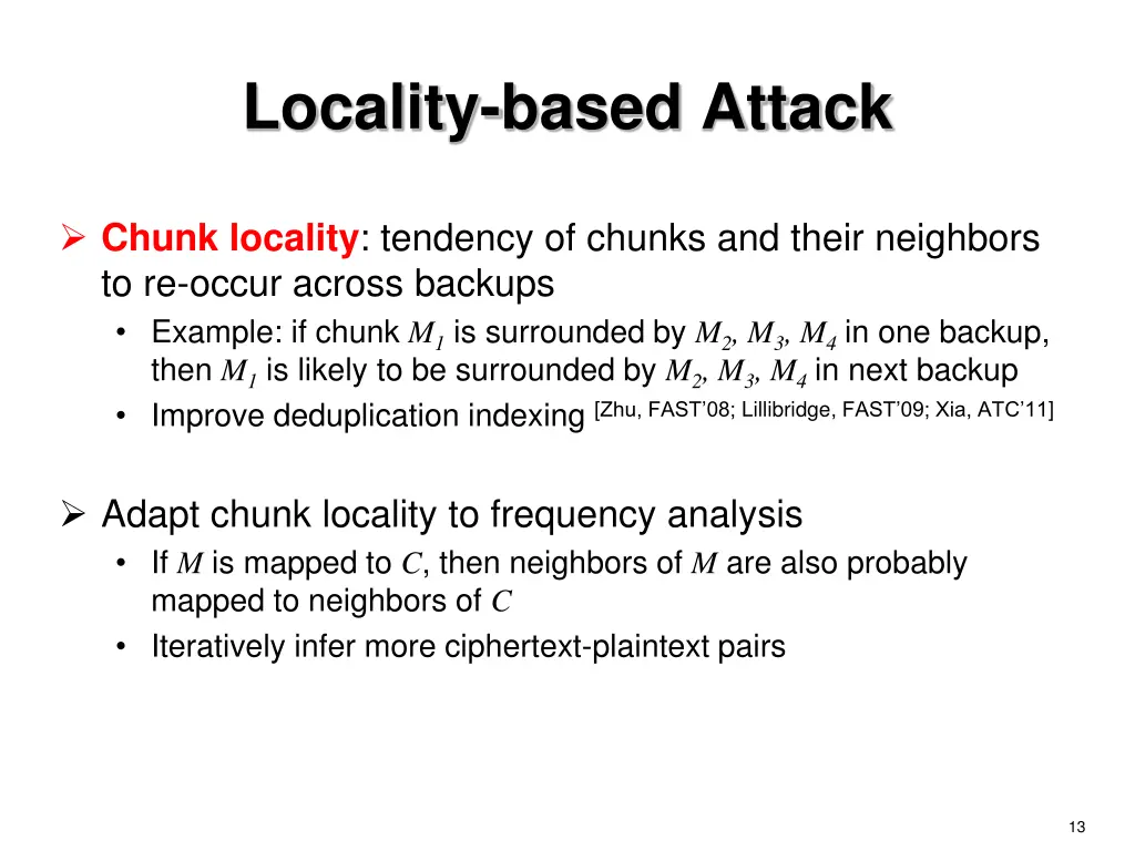 locality based attack