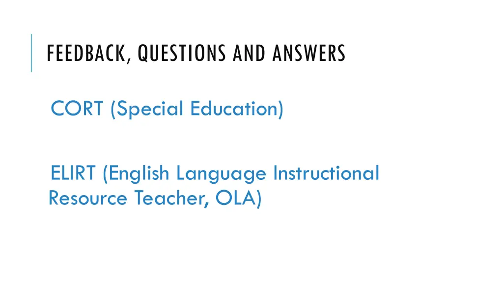 feedback questions and answers