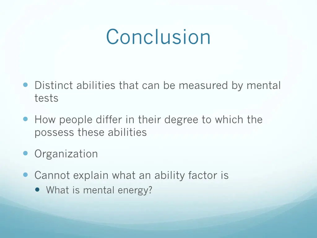 conclusion