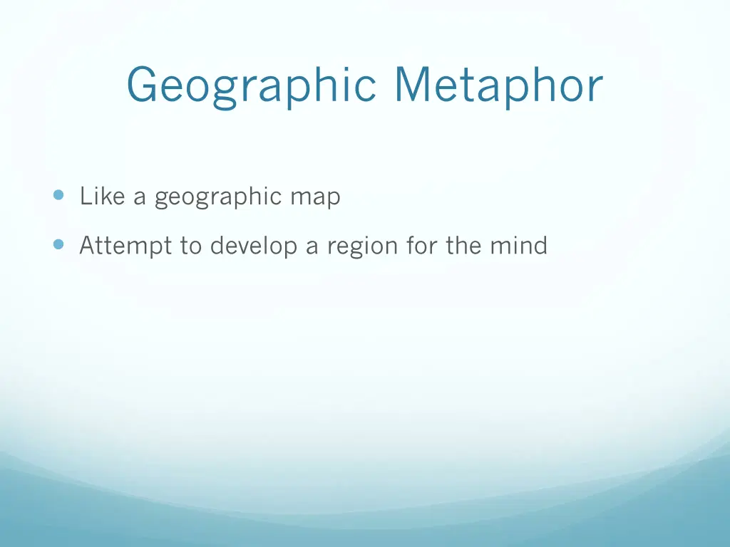 geographic metaphor 1