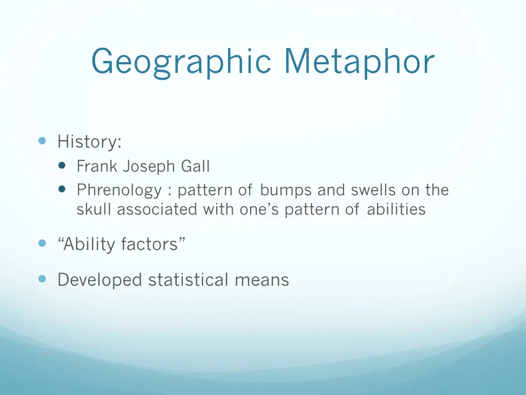geographic metaphor 2