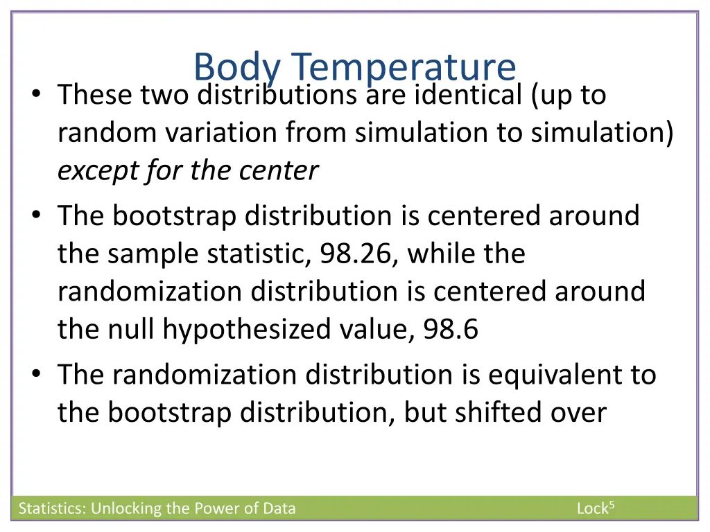 body temperature these two distributions
