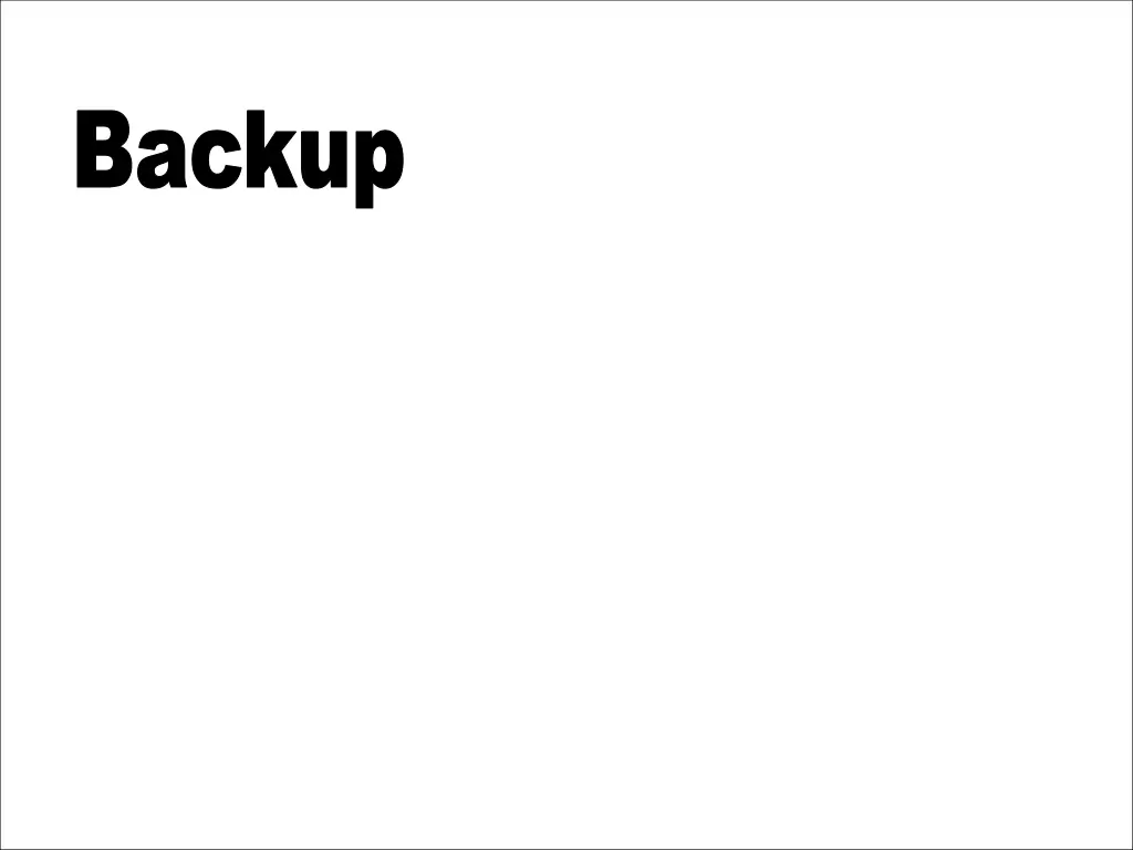 backup