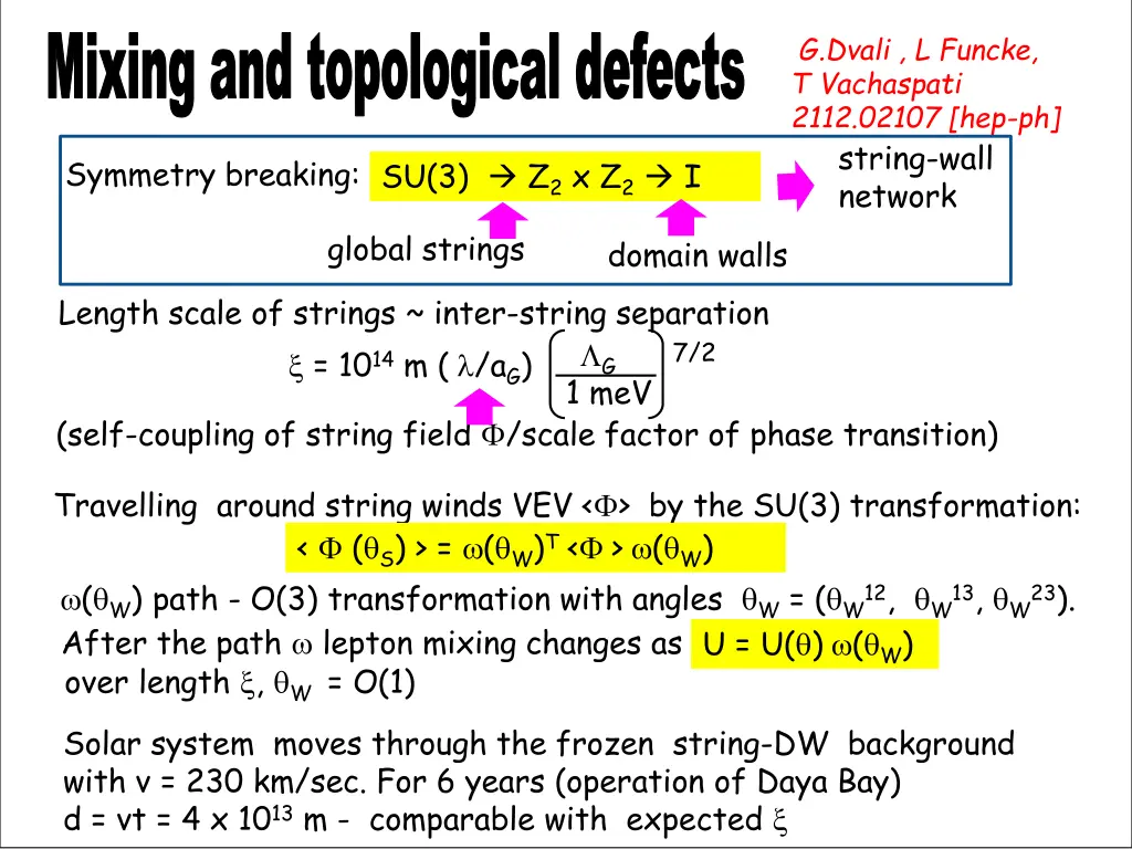 mixing and topological defects