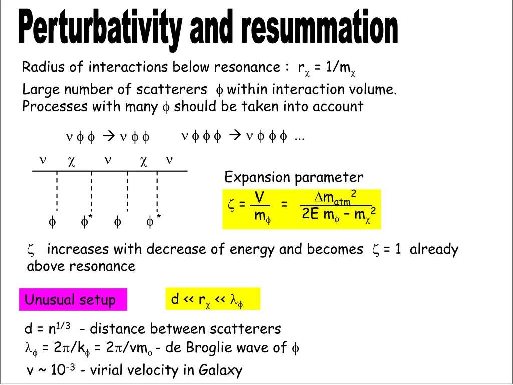 perturbativity and resummation