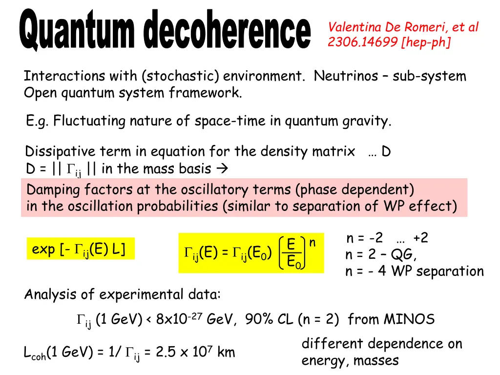 quantum decoherence