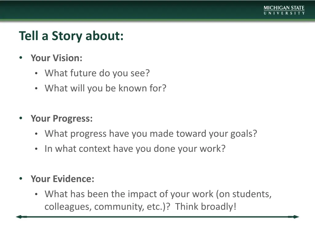 tell a story about