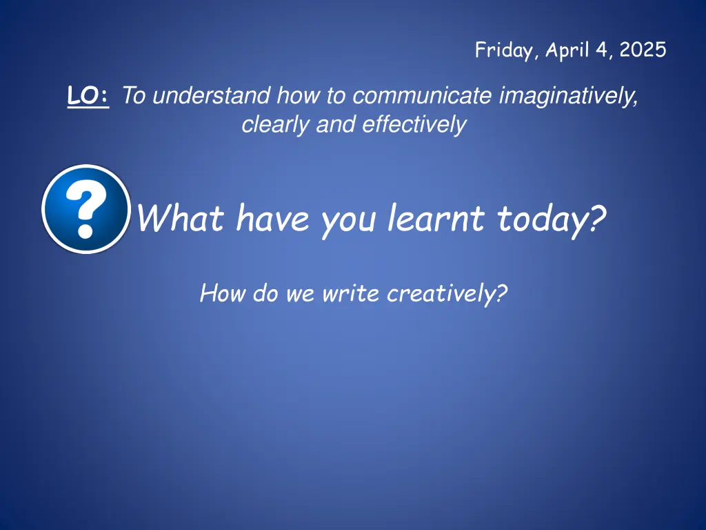 friday april 4 2025