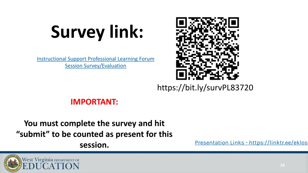 survey link