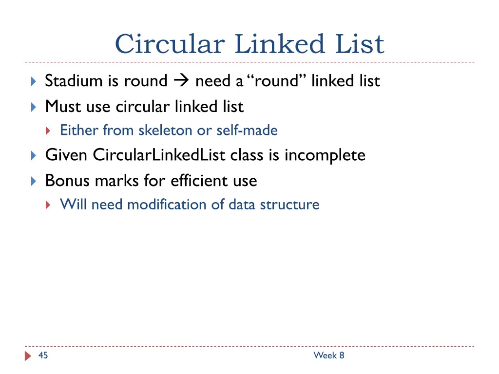 circular linked list