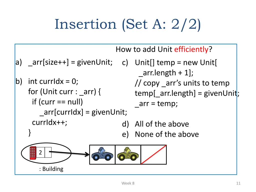 insertion set a 2 2