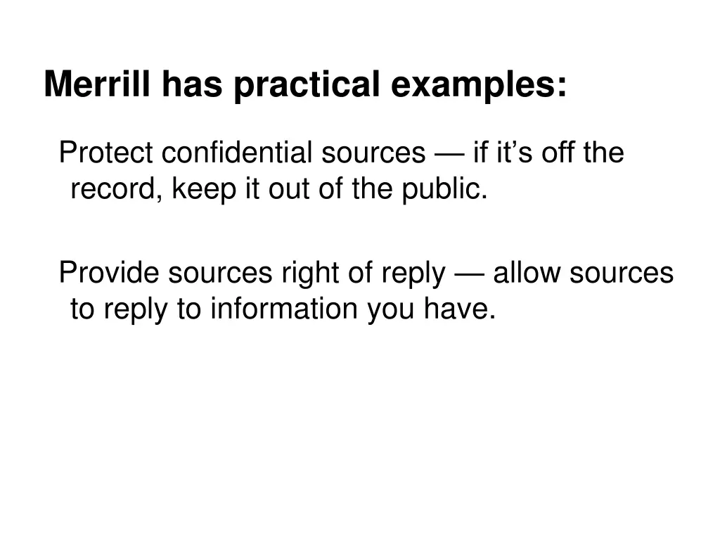 merrill has practical examples