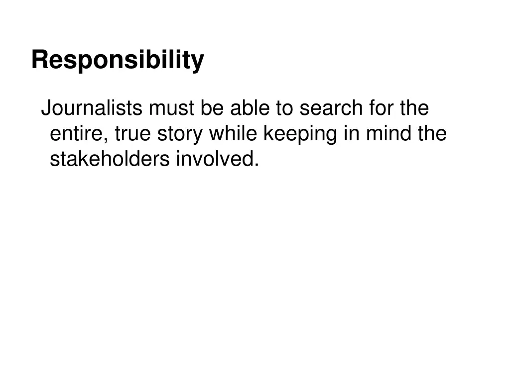 responsibility