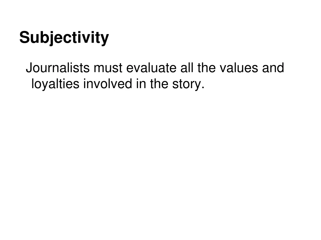 subjectivity