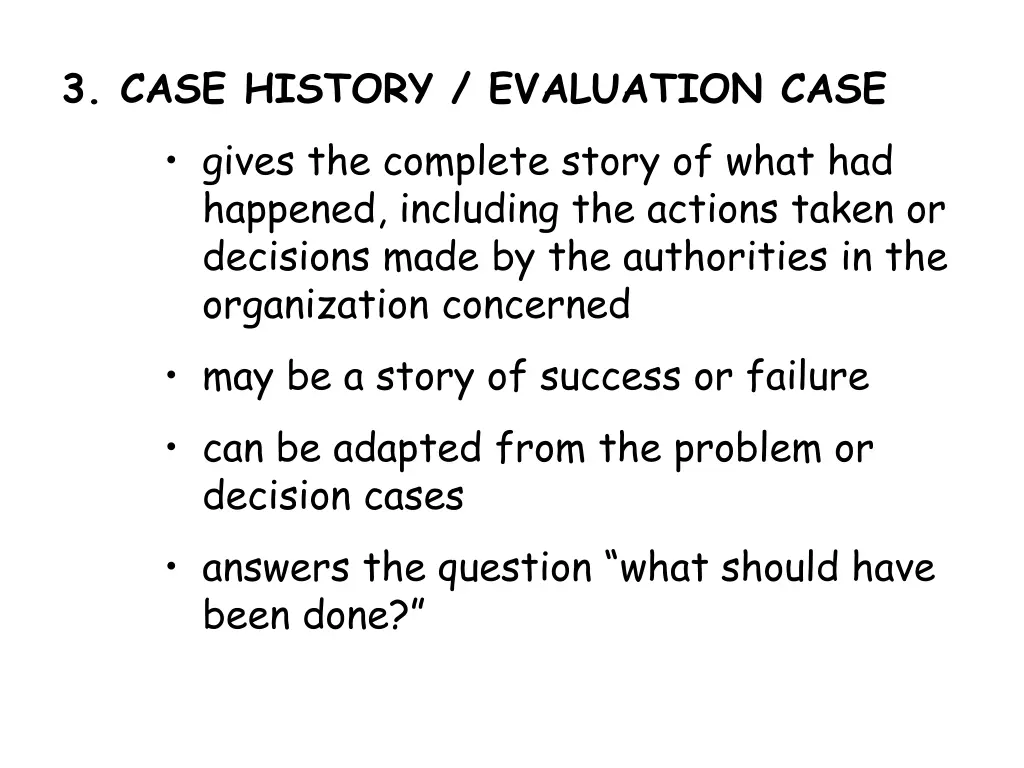 3 case history evaluation case gives the complete