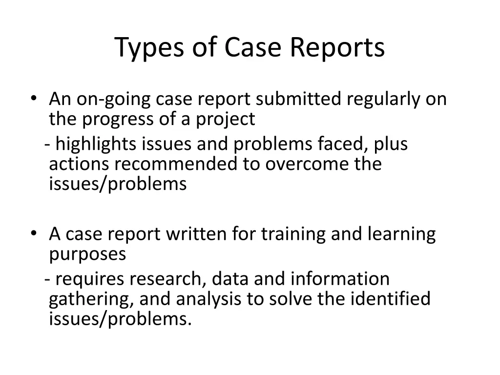 types of case reports 1