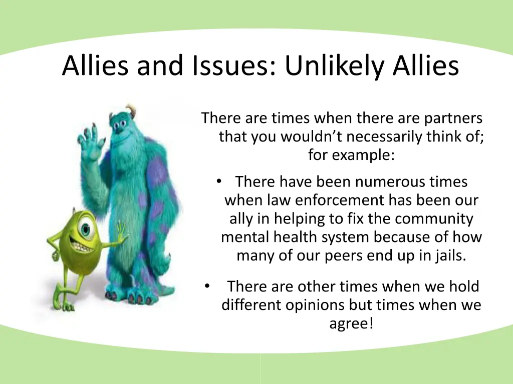 allies and issues unlikely allies