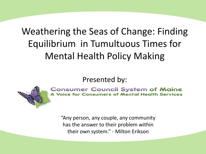 weathering the seas of change finding equilibrium