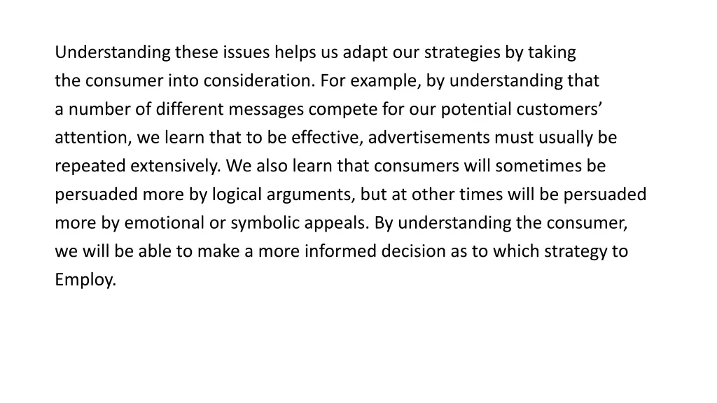 understanding these issues helps us adapt