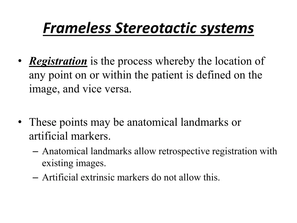 frameless stereotactic systems 1