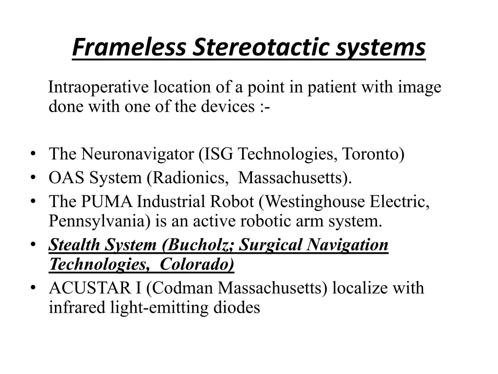 frameless stereotactic systems 4