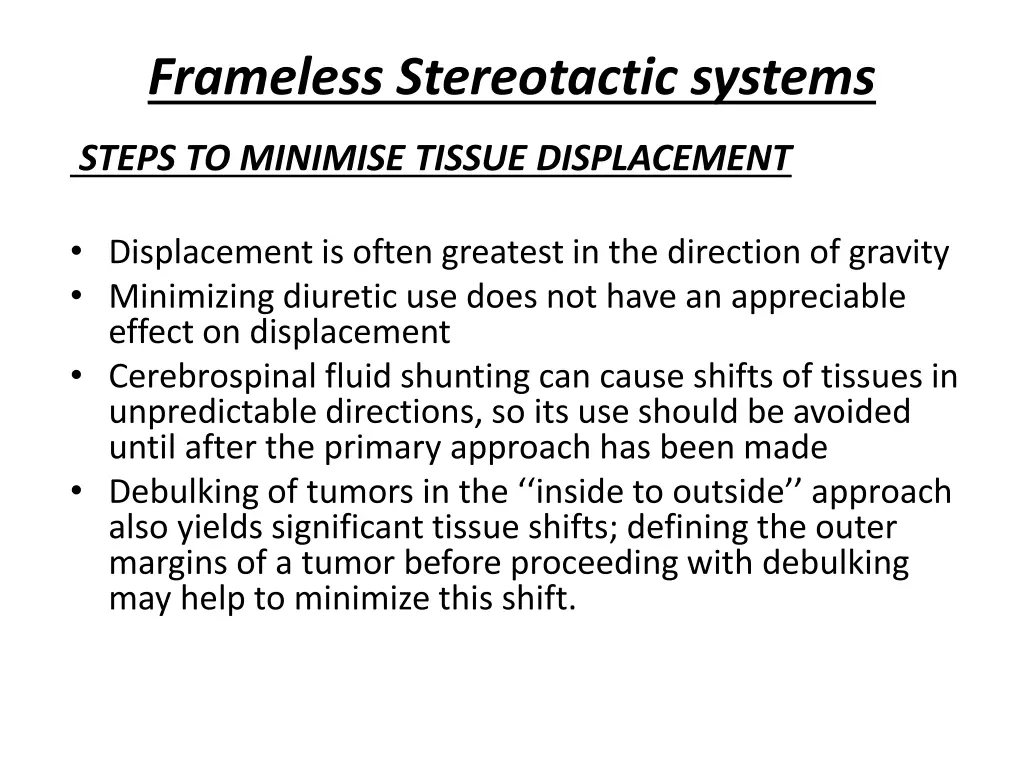 frameless stereotactic systems 6