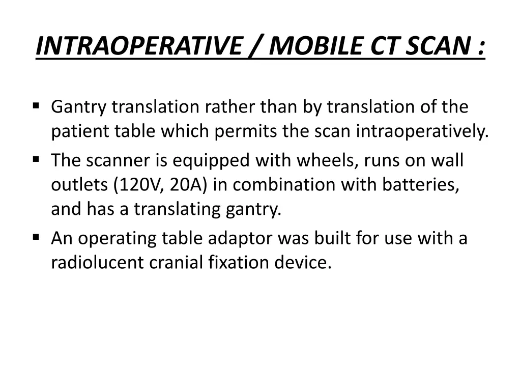 intraoperative mobile ct scan