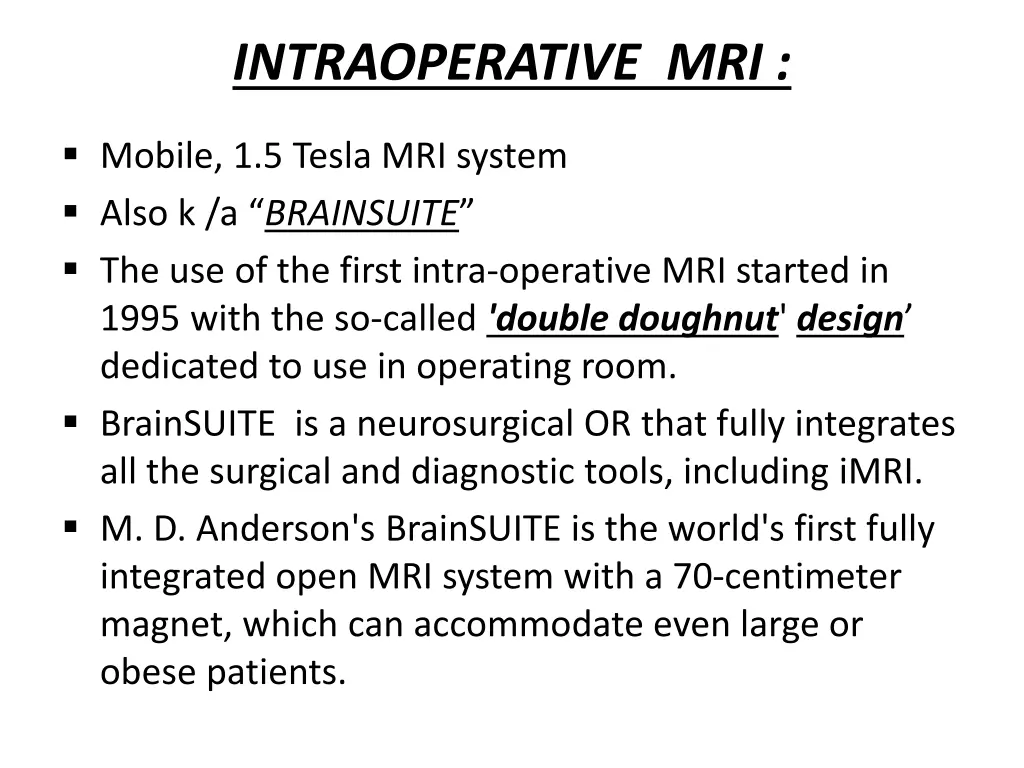 intraoperative mri