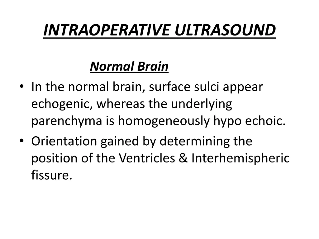 intraoperative ultrasound