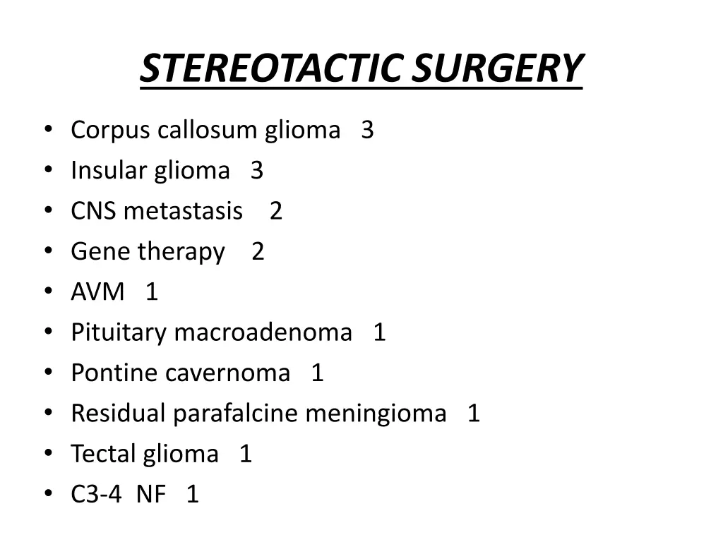 stereotactic surgery 1