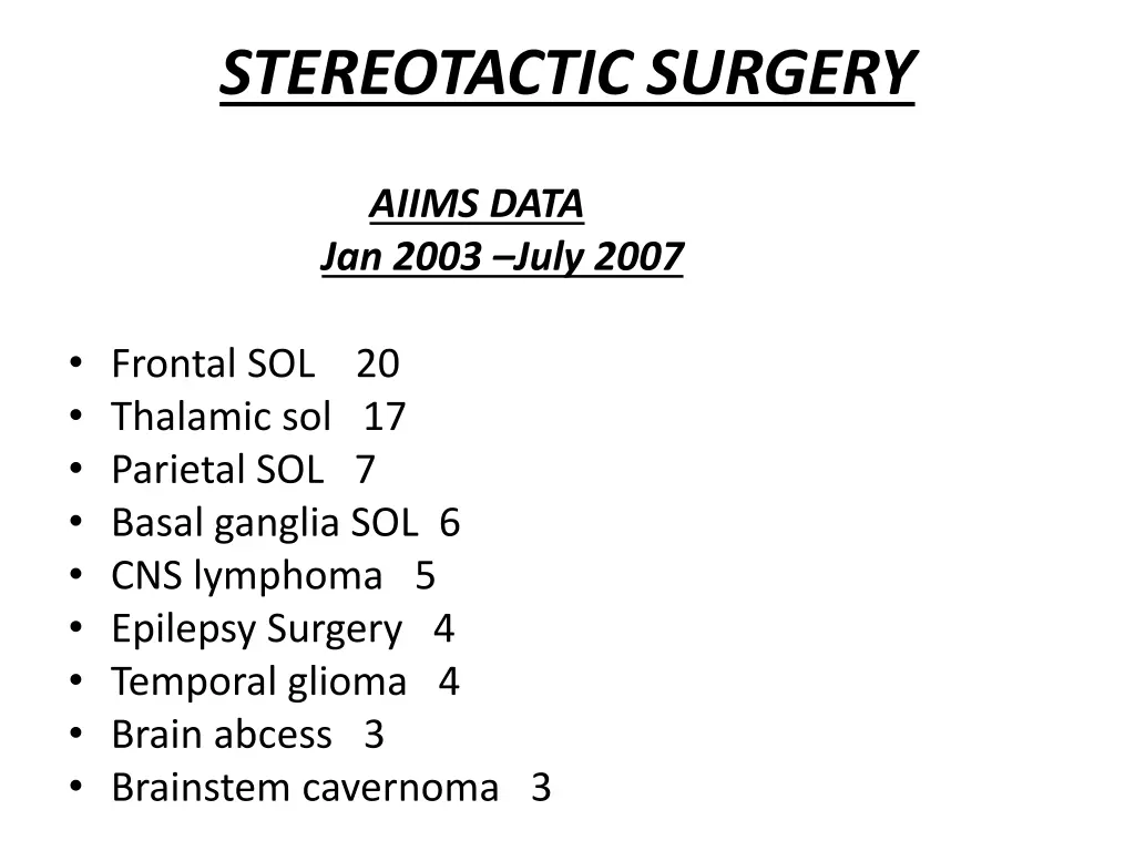 stereotactic surgery