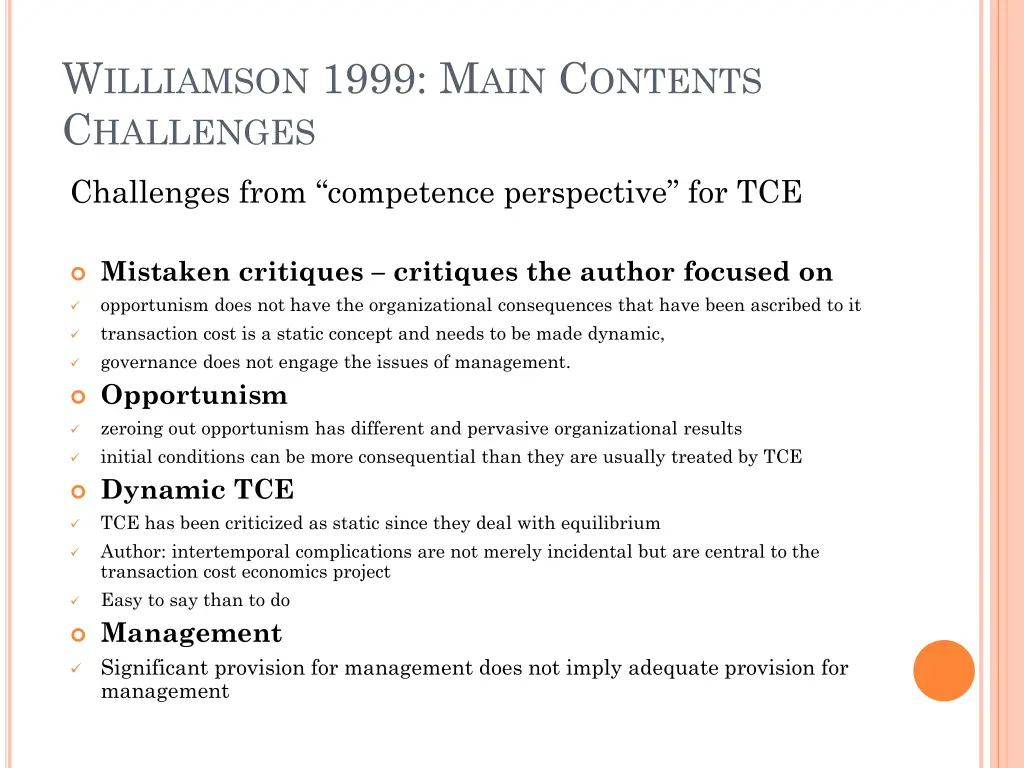 w illiamson 1999 m ain c ontents c hallenges