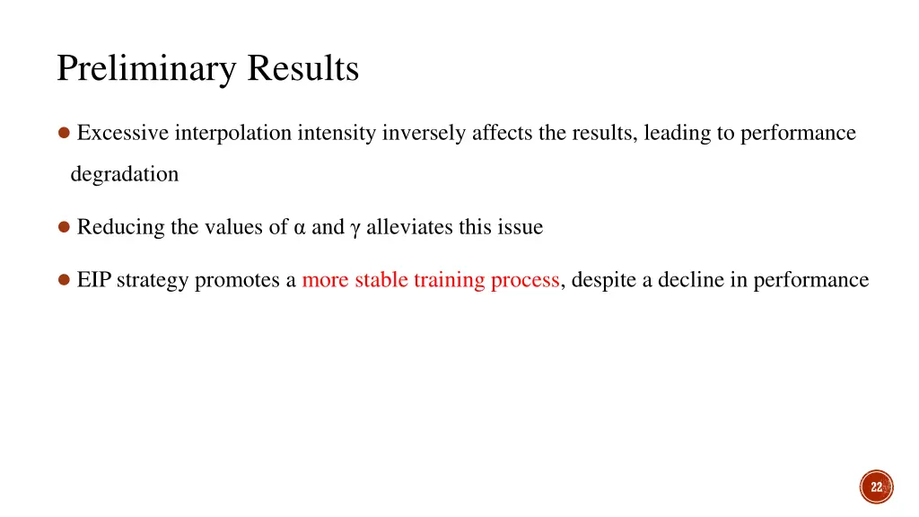 preliminary results 1