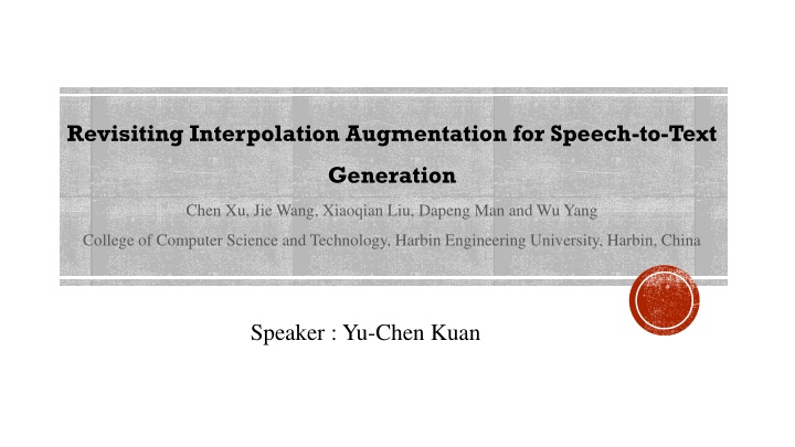 revisiting interpolation augmentation for speech