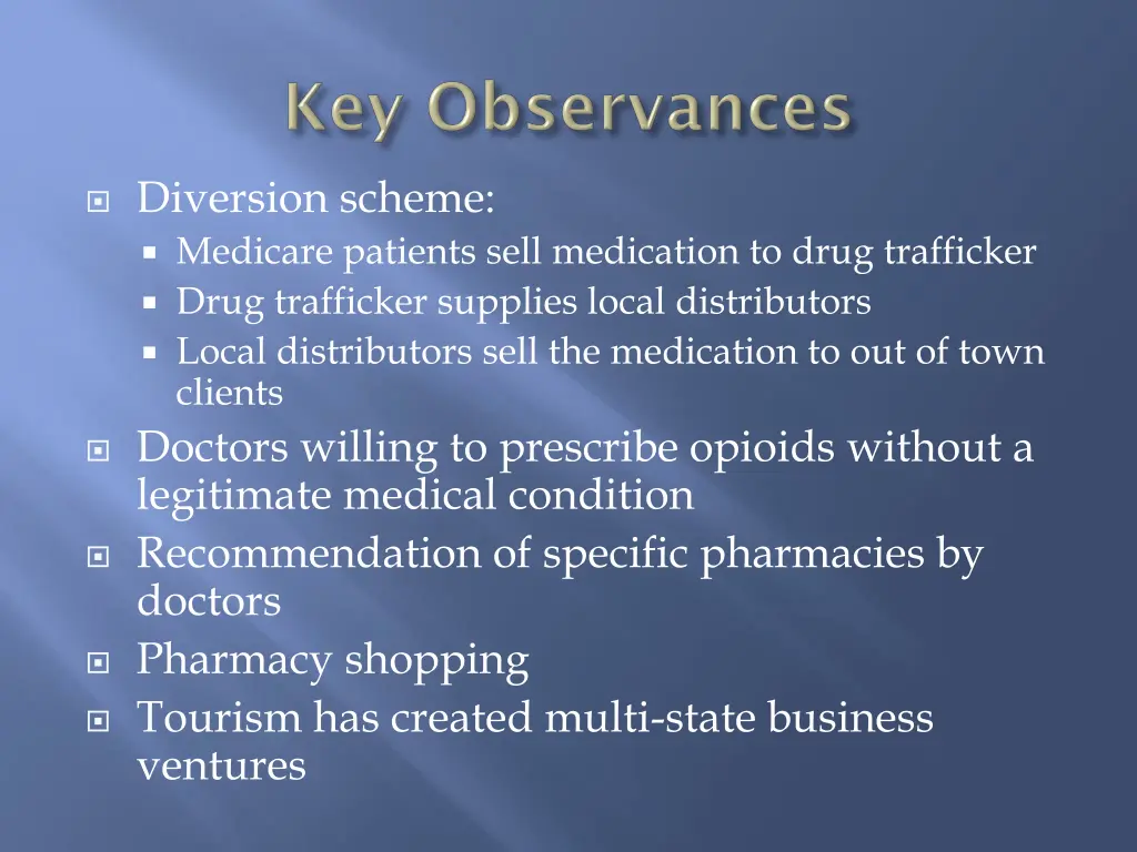diversion scheme medicare patients sell