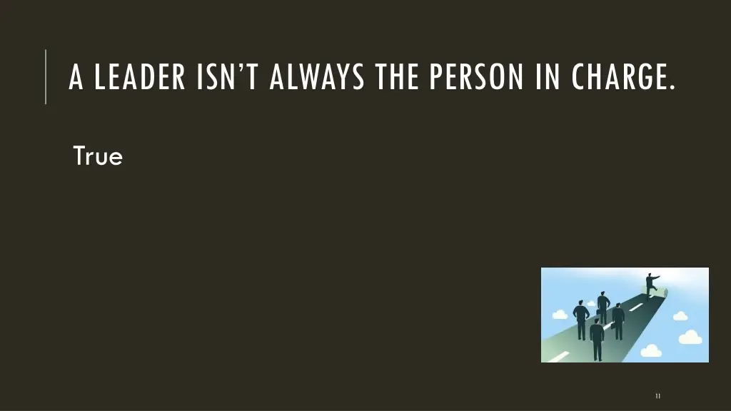 a leader isn t always the person in charge