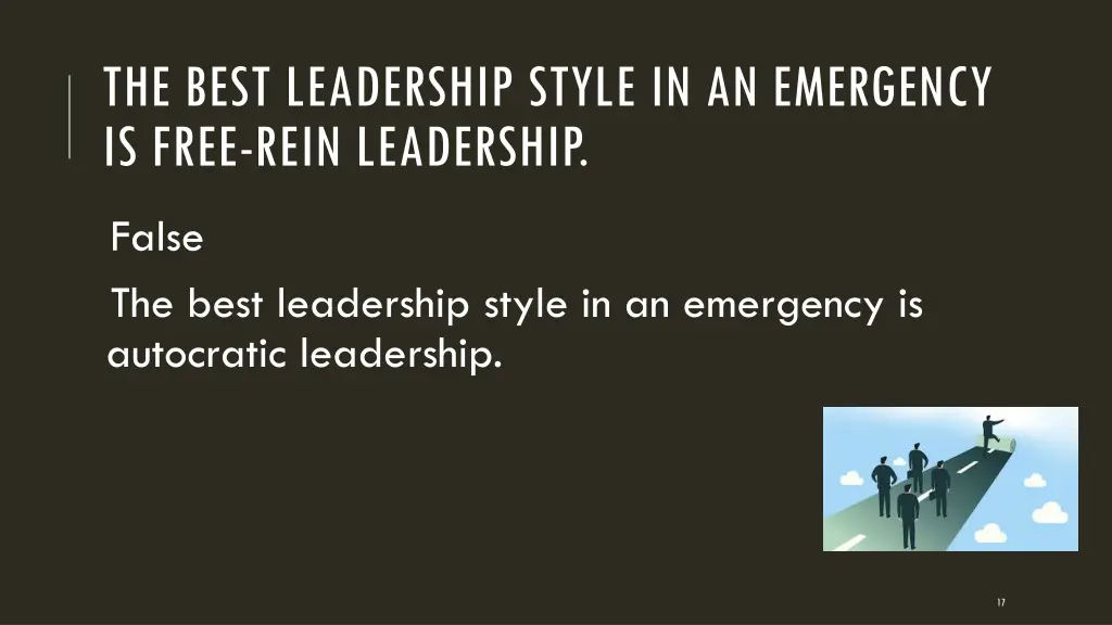 the best leadership style in an emergency is free