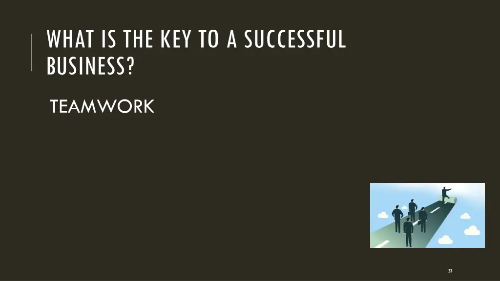 what is the key to a successful business