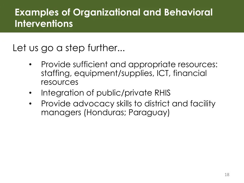 examples of organizational and behavioral 1