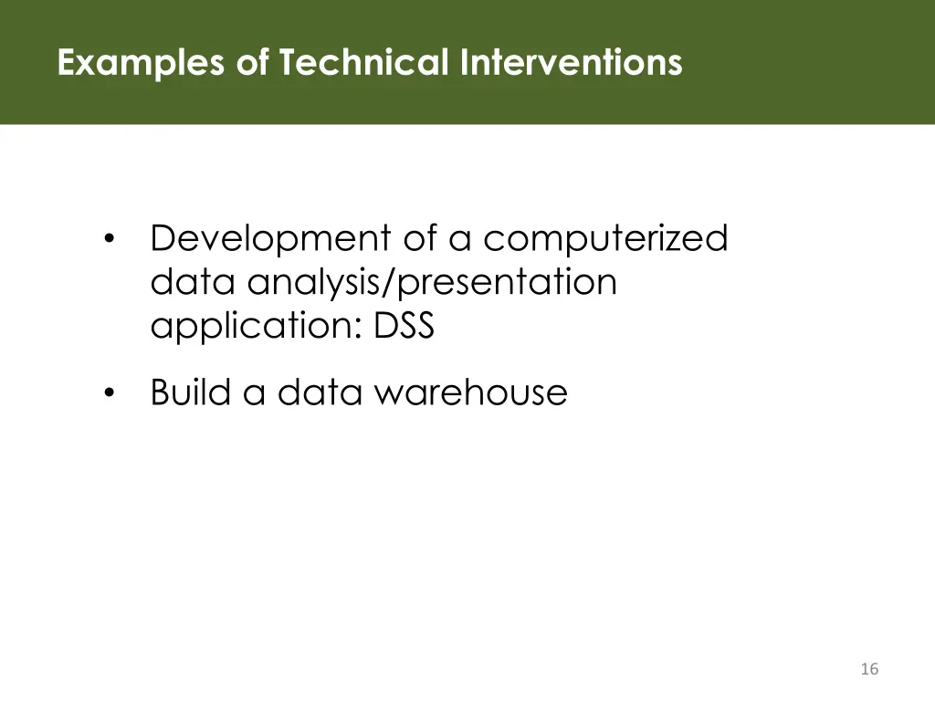 examples of technical interventions 1