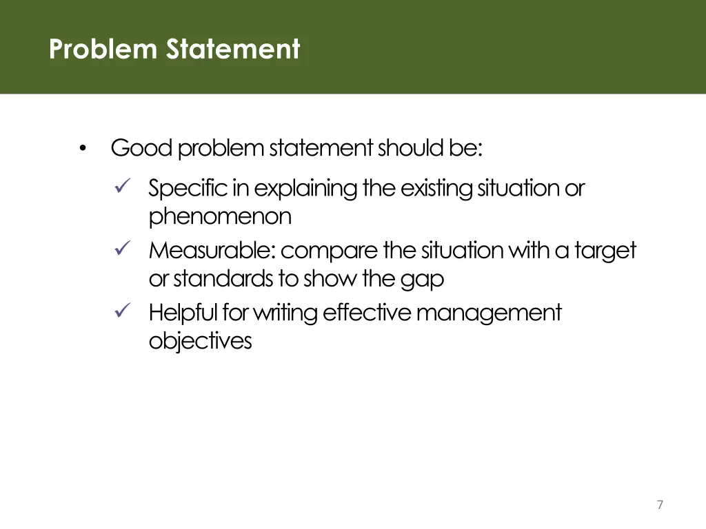 problem statement