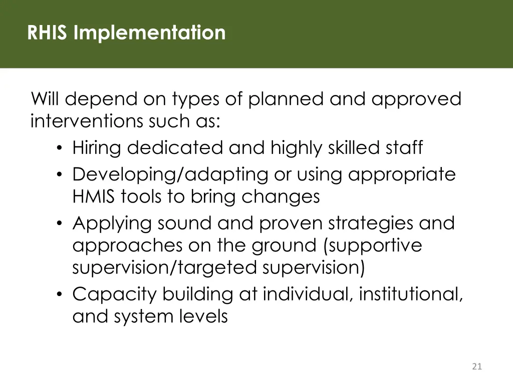rhis implementation