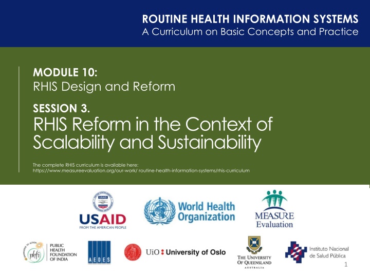 routine health information systems a curriculum