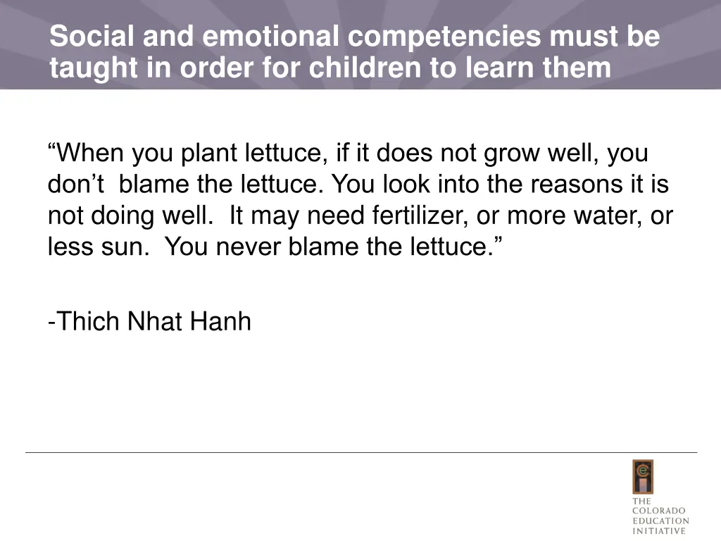 social and emotional competencies must be taught