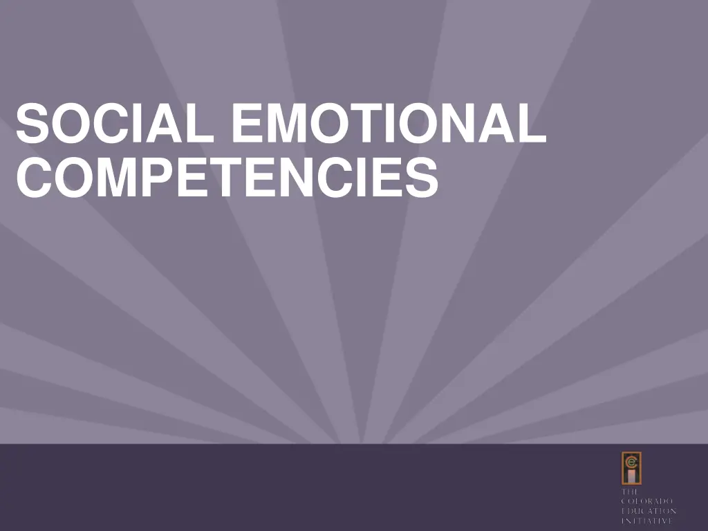 social emotional competencies