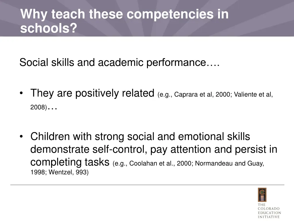 why teach these competencies in schools