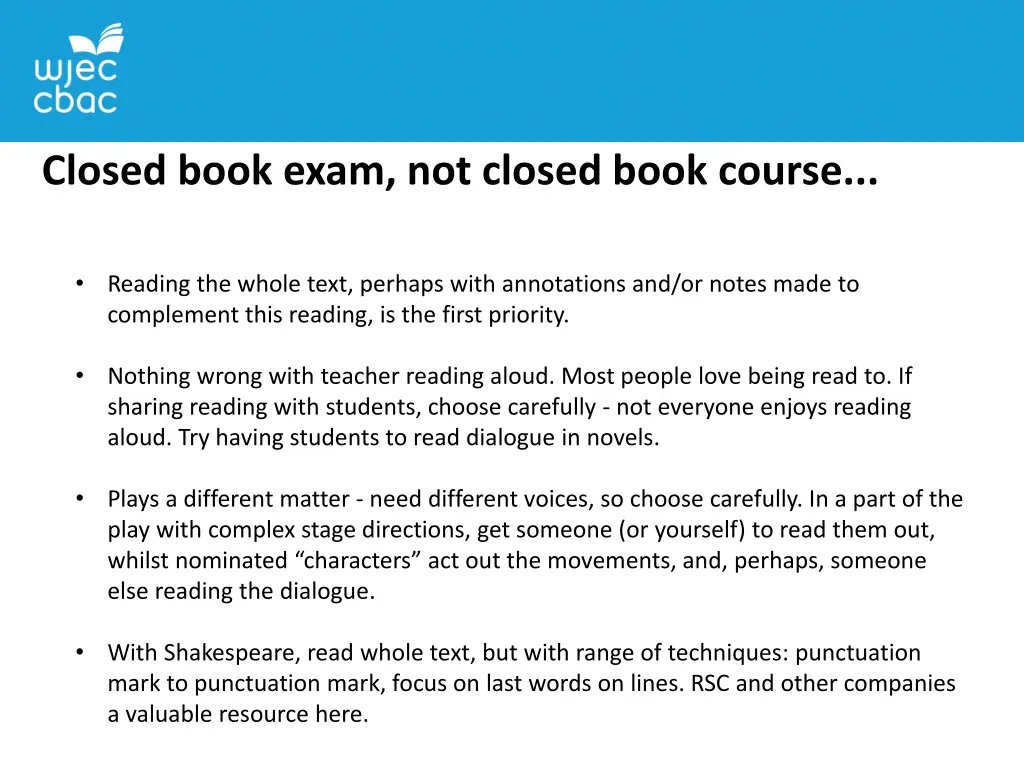 closed book exam not closed book course