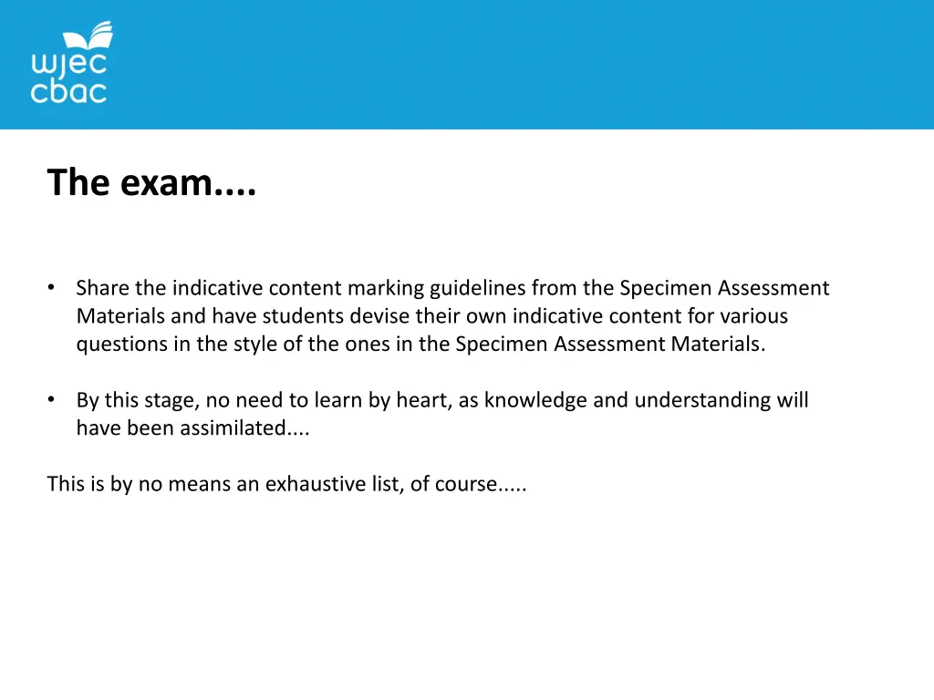 the exam