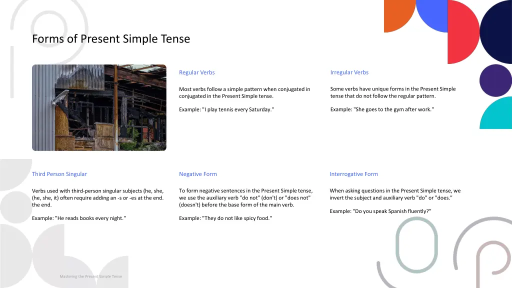 forms of present simple tense
